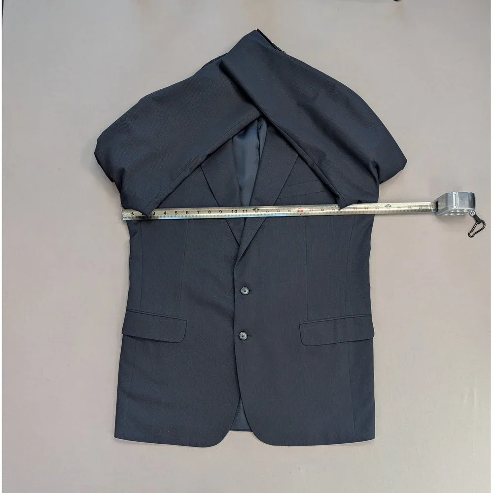 Hickey Freeman Navy Blazer USA Made Wool Sport Coat 42L Classic